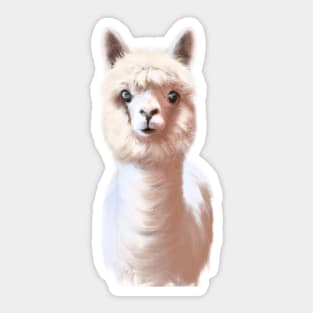 Cute Alpaca Drawing Sticker